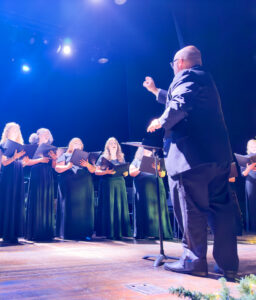 Dr. Elser directing during the Christmas at PC concert in December 2023. 