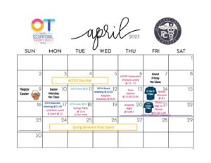 OT Calendar April 2023 - Academics